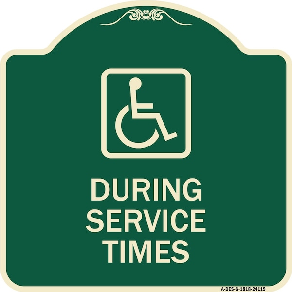 Signmission During Service Times With Graphic Heavy-Gauge Aluminum Architectural Sign, 18" x 18", G-1818-24119 A-DES-G-1818-24119 - main